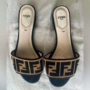 Fendi slide sandals size 37